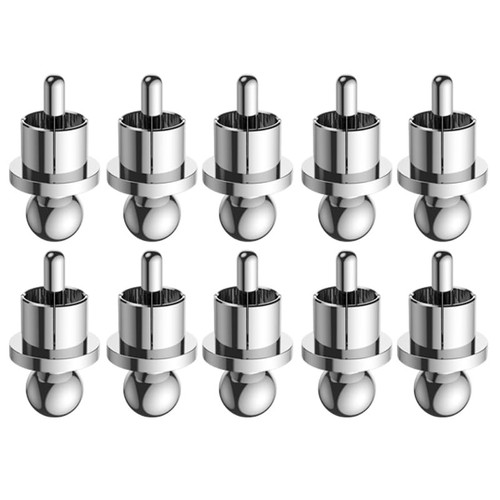 Rca dust caps rhodium - 10,